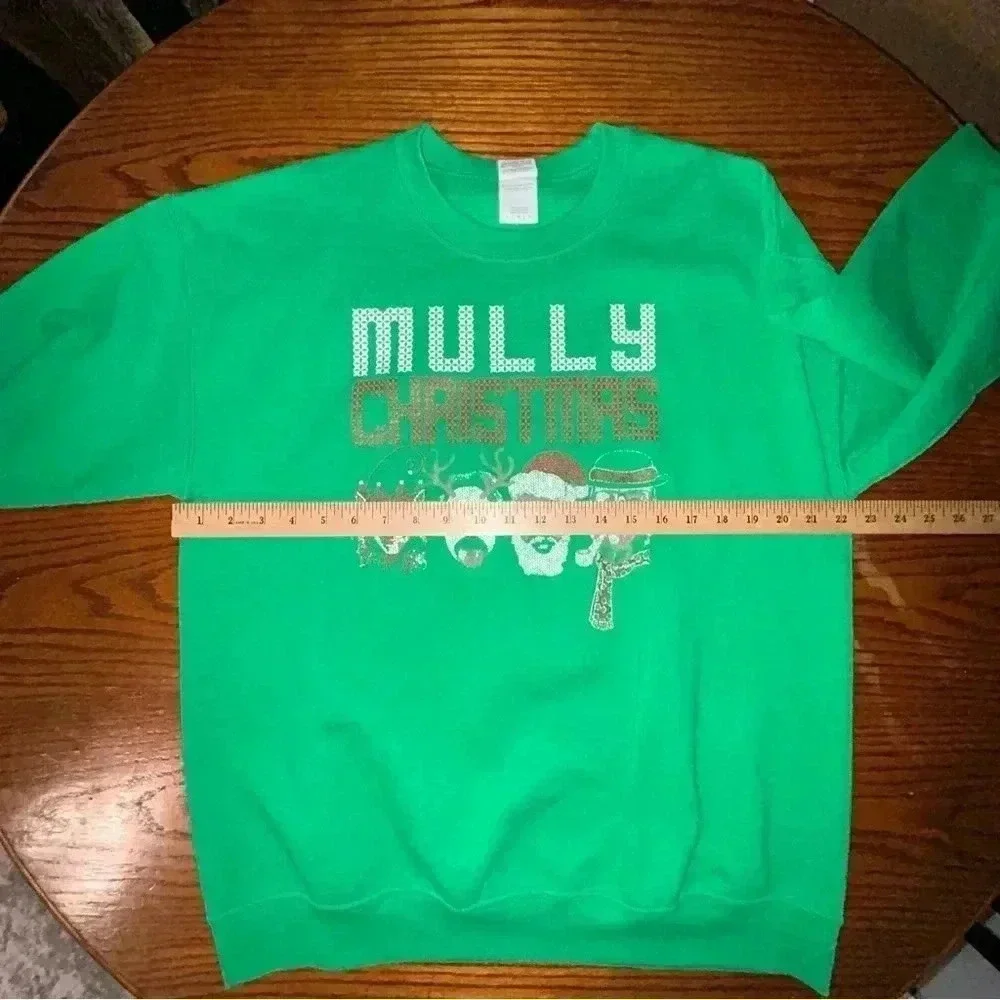Gildan Mens Size Large Irish Pub Mully Mulligans Alabama Christmas Sweatshirt